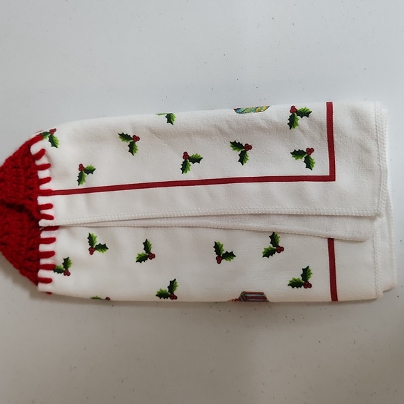 New Christmas Theme 3pc Set Handmade Kitchen Hand Towels Lot # 2 - Picture 12 of 12